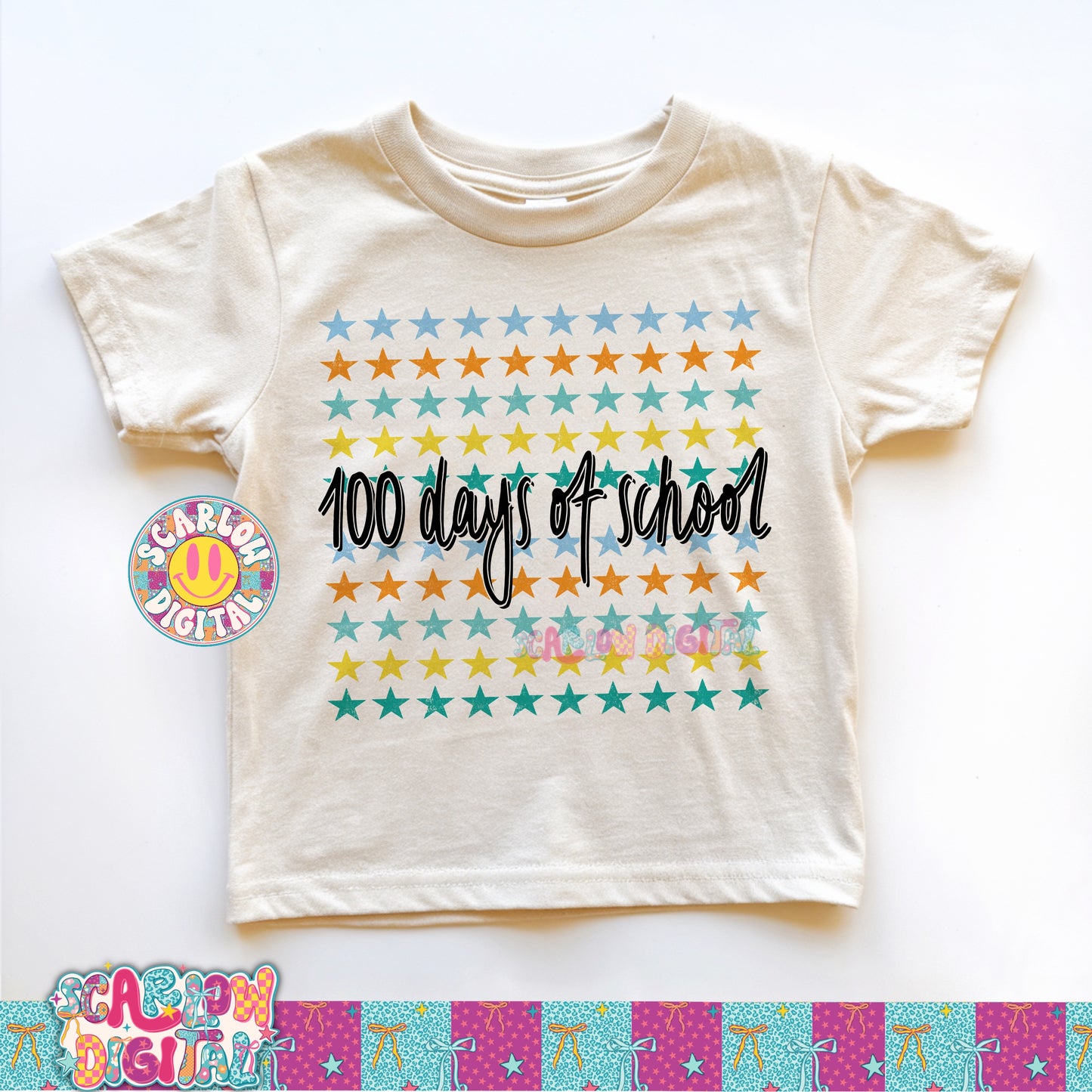 100 Days of School PNG Digital Design