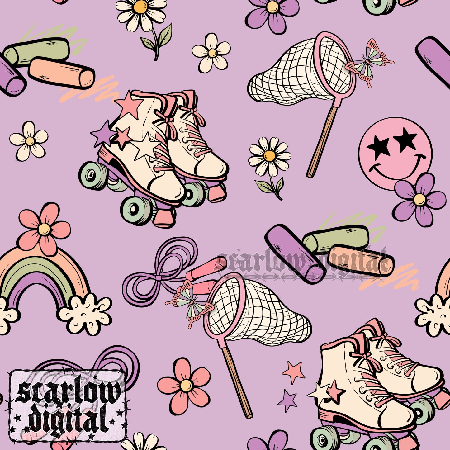 Playtime Seamless Pattern Digital Design