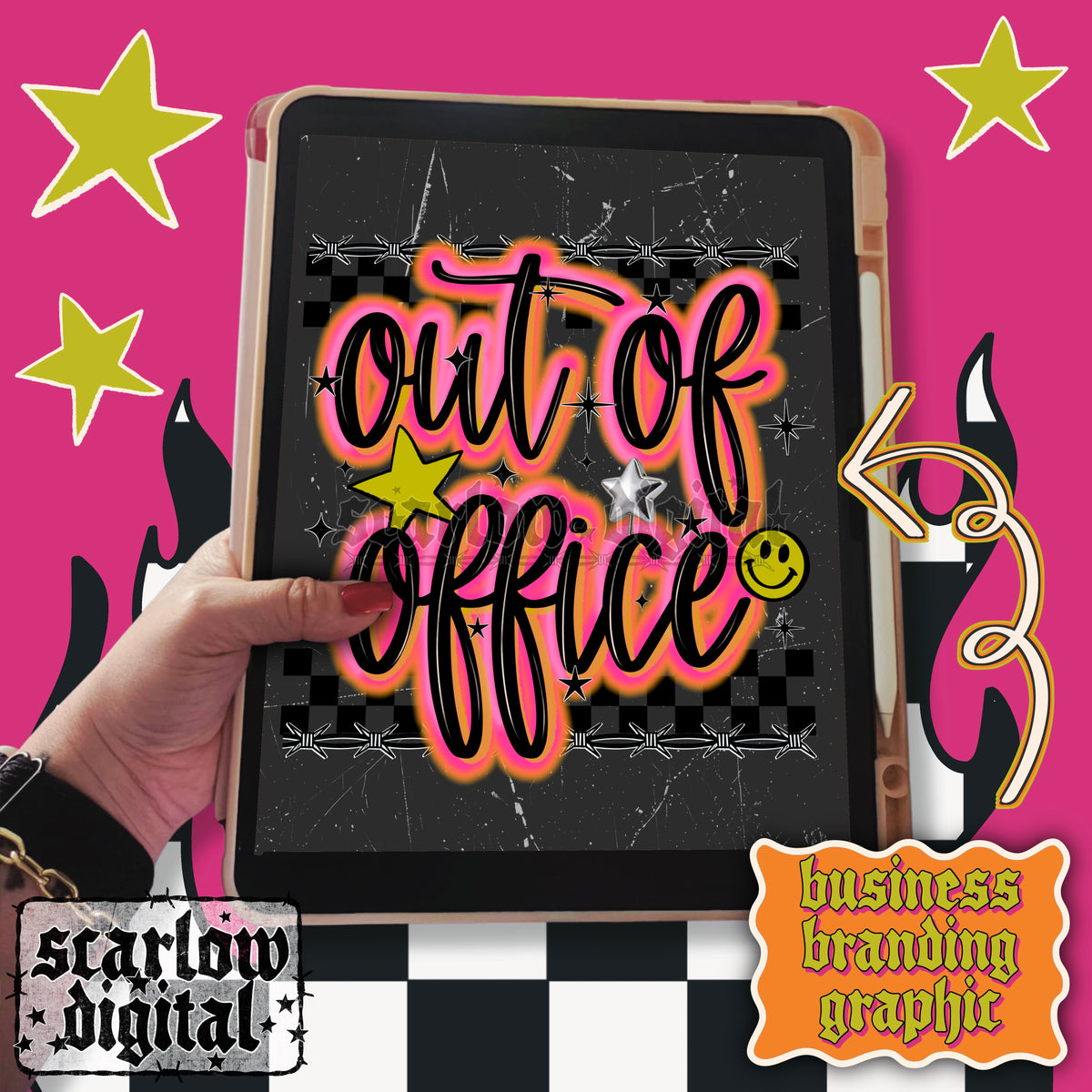 Social Media Marketing Post - Out of Office PNG and JPEG