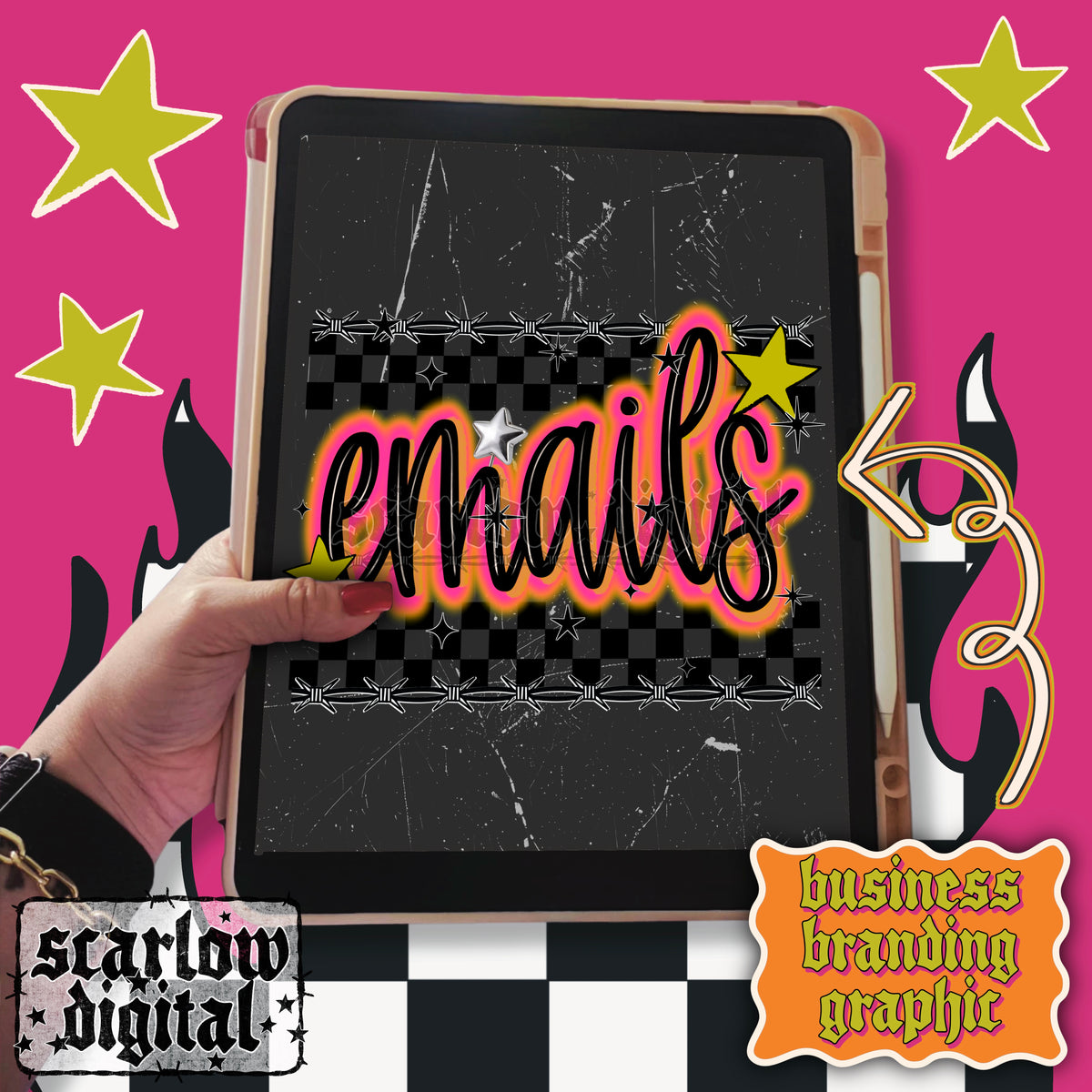 Emails Social Media Graphic Business Branding
