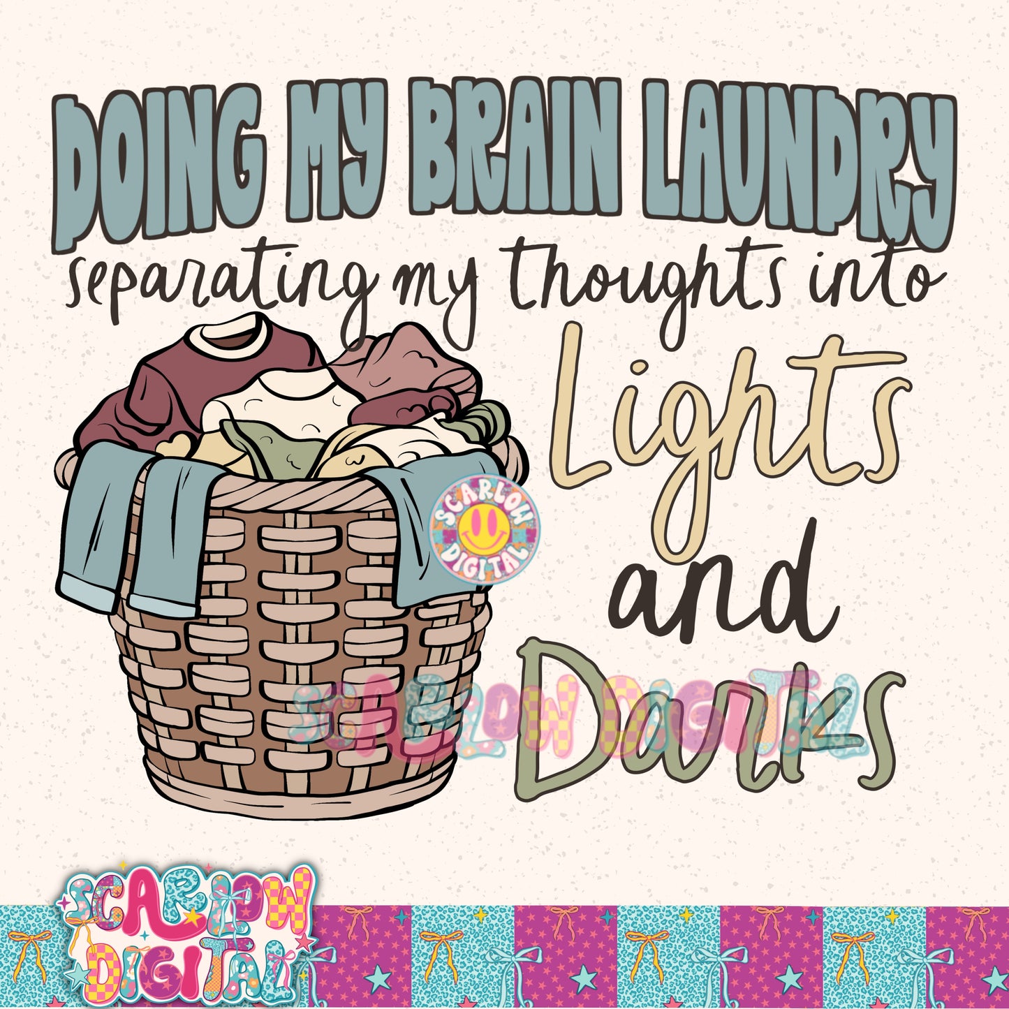 Doing My Brain Laundry PNG Digital Design