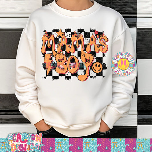Mama's Boy in Orange PNG Digital Design