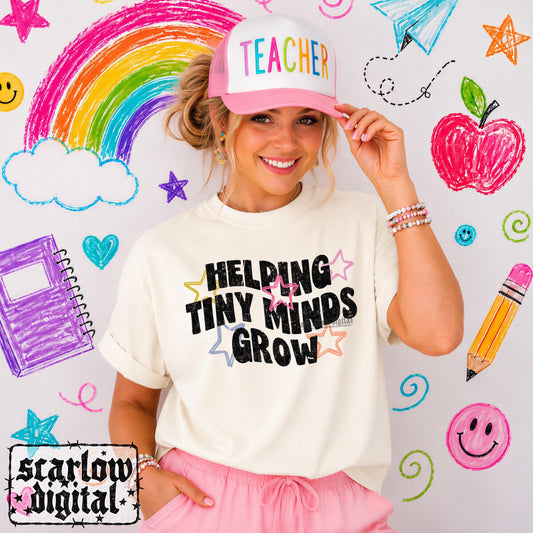 Helping Tiny Minds Grow PNG Digital Design Teacher