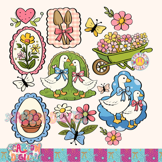 Spring Things PNG Digital Design