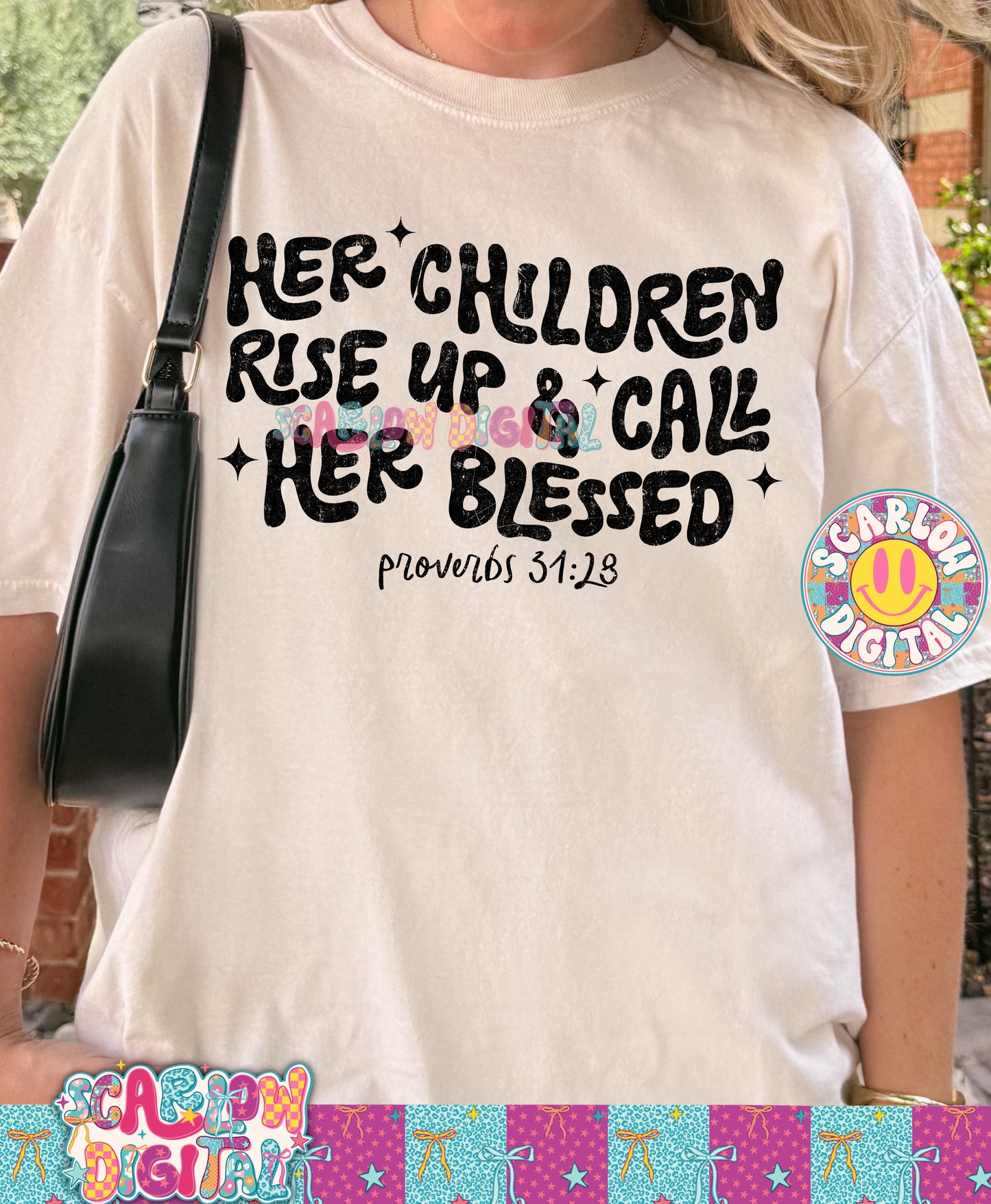 Her Children Rise Up & Call Her Blessed PNG Digital Design