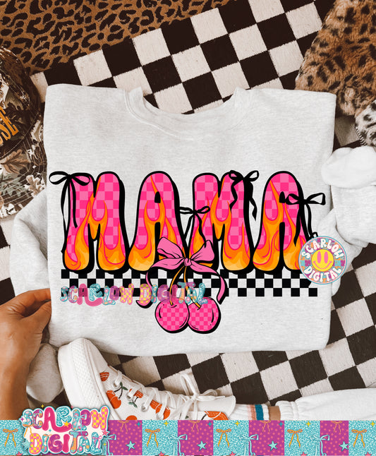 Cherry Retro Mama PNG Digital Design