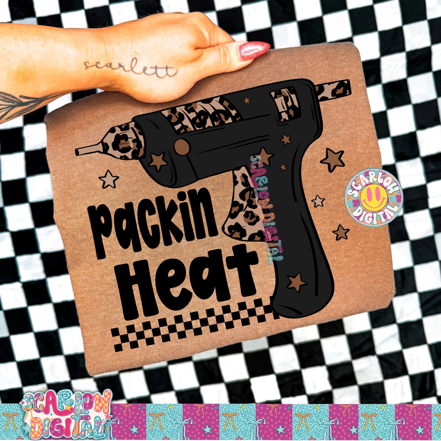 Packin Heat Small Business Glue Gun PNG Digital Design