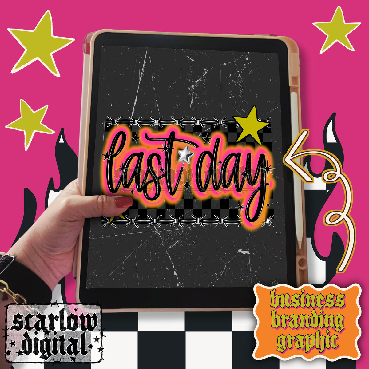 Last Day Social Media Graphic Business Branding