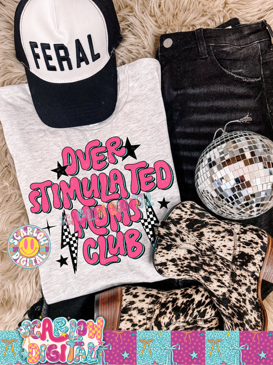 Overstimulated Moms Club PNG Digital Design