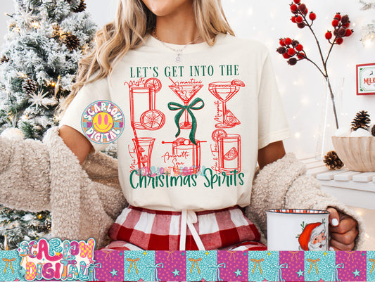 Let's Get Into the Christmas Spirits PNG Digital Design