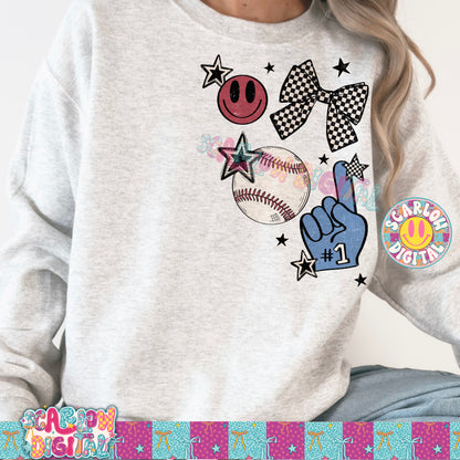 Baseball Corner PNG Digital Design