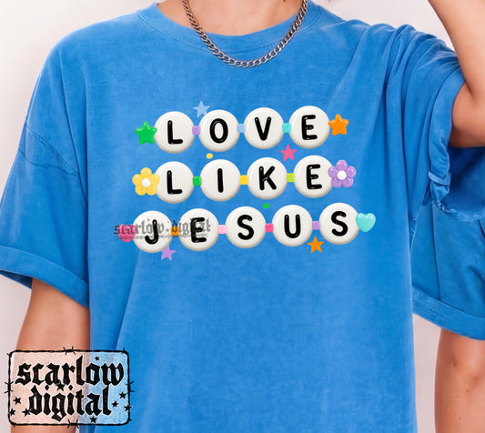 Love Like Jesus Friendship Beads PNG Digital Design