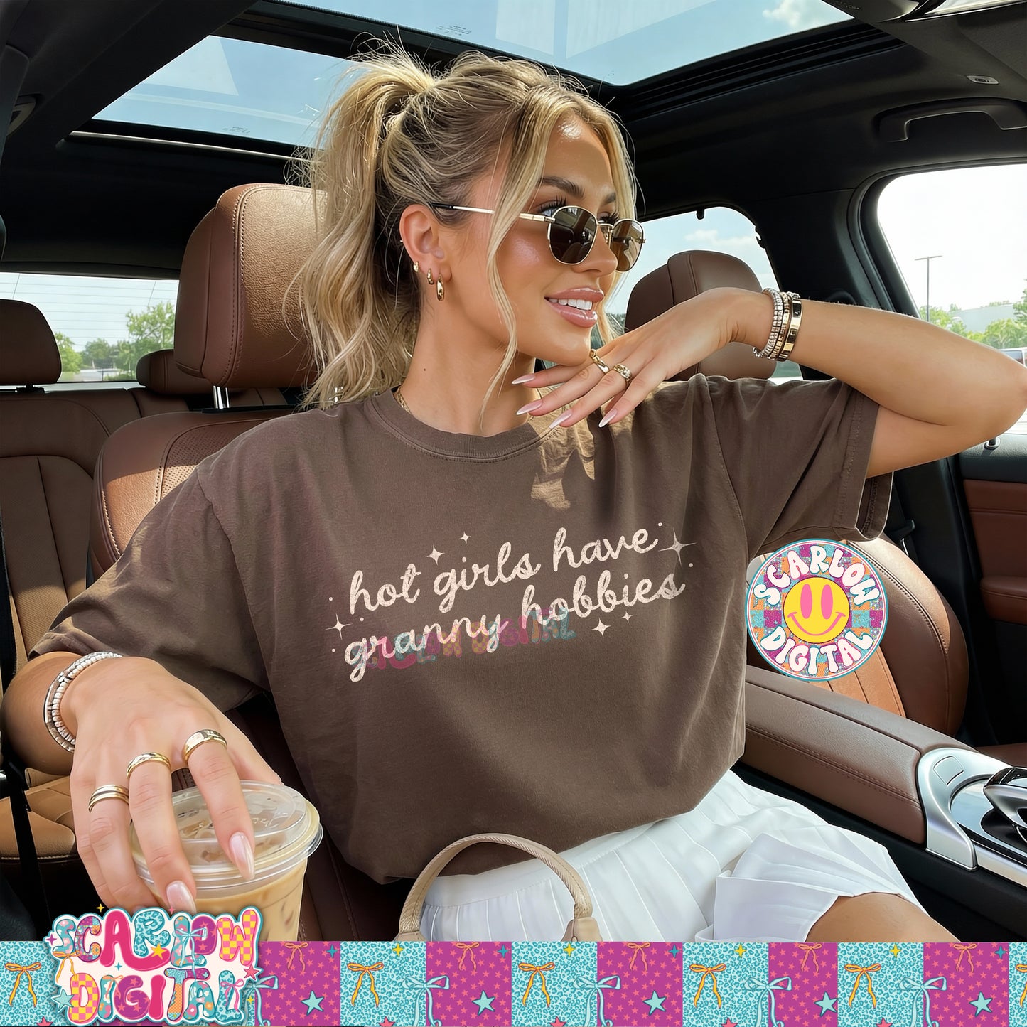 Hot Girls Have Grandma Hobbies PNG Digital Design
