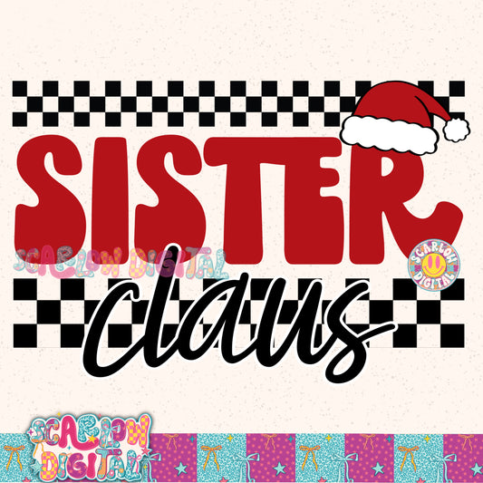 Sister Claus PNG Digital Design