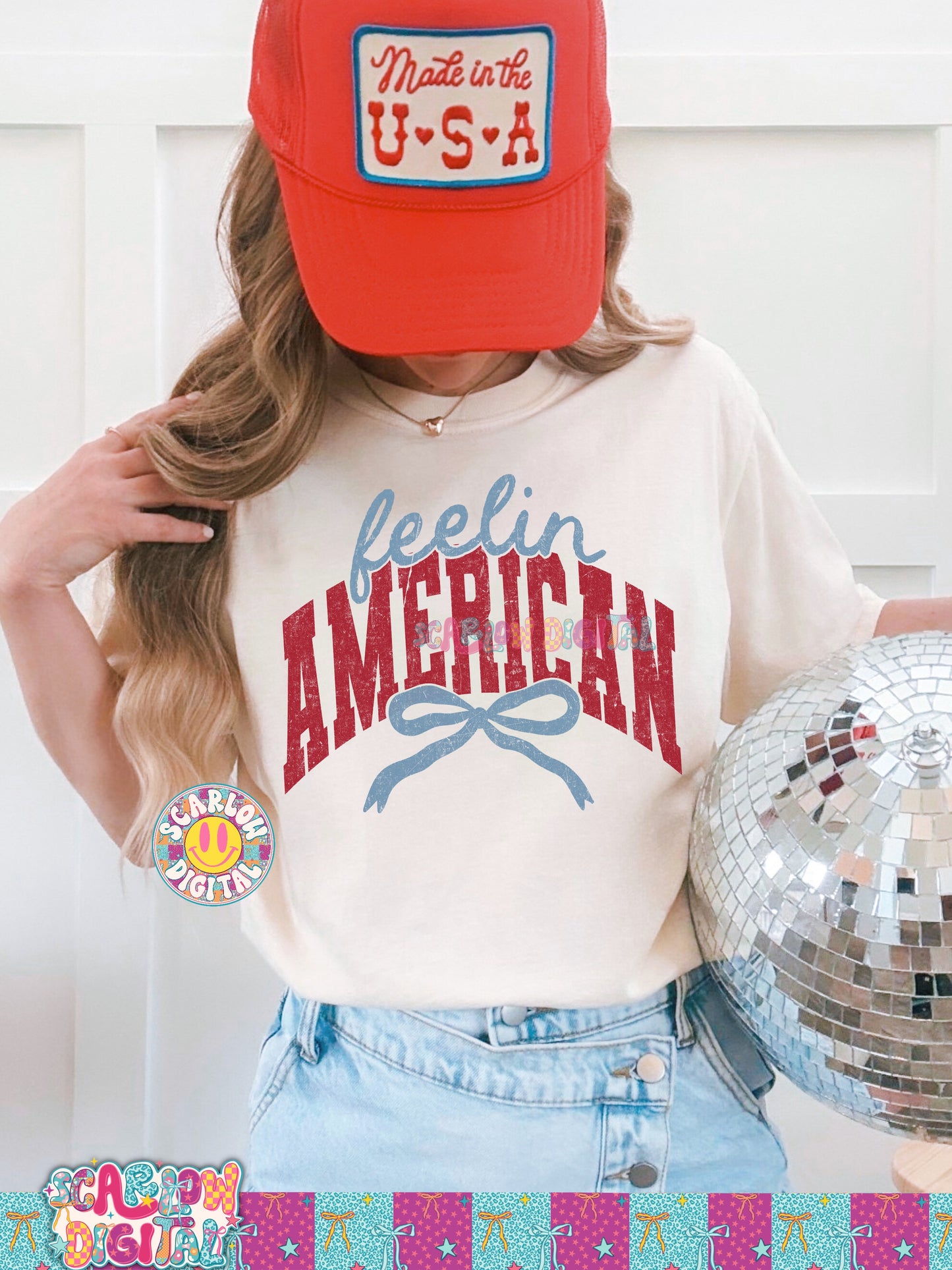 Feelin American PNG Digital Design