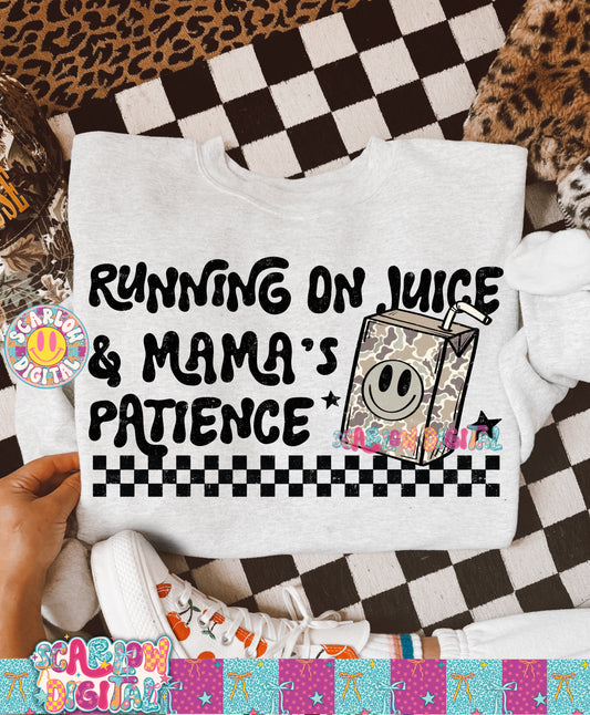 Running on Juice & Mama's Patience in Camo PNG Digital Design
