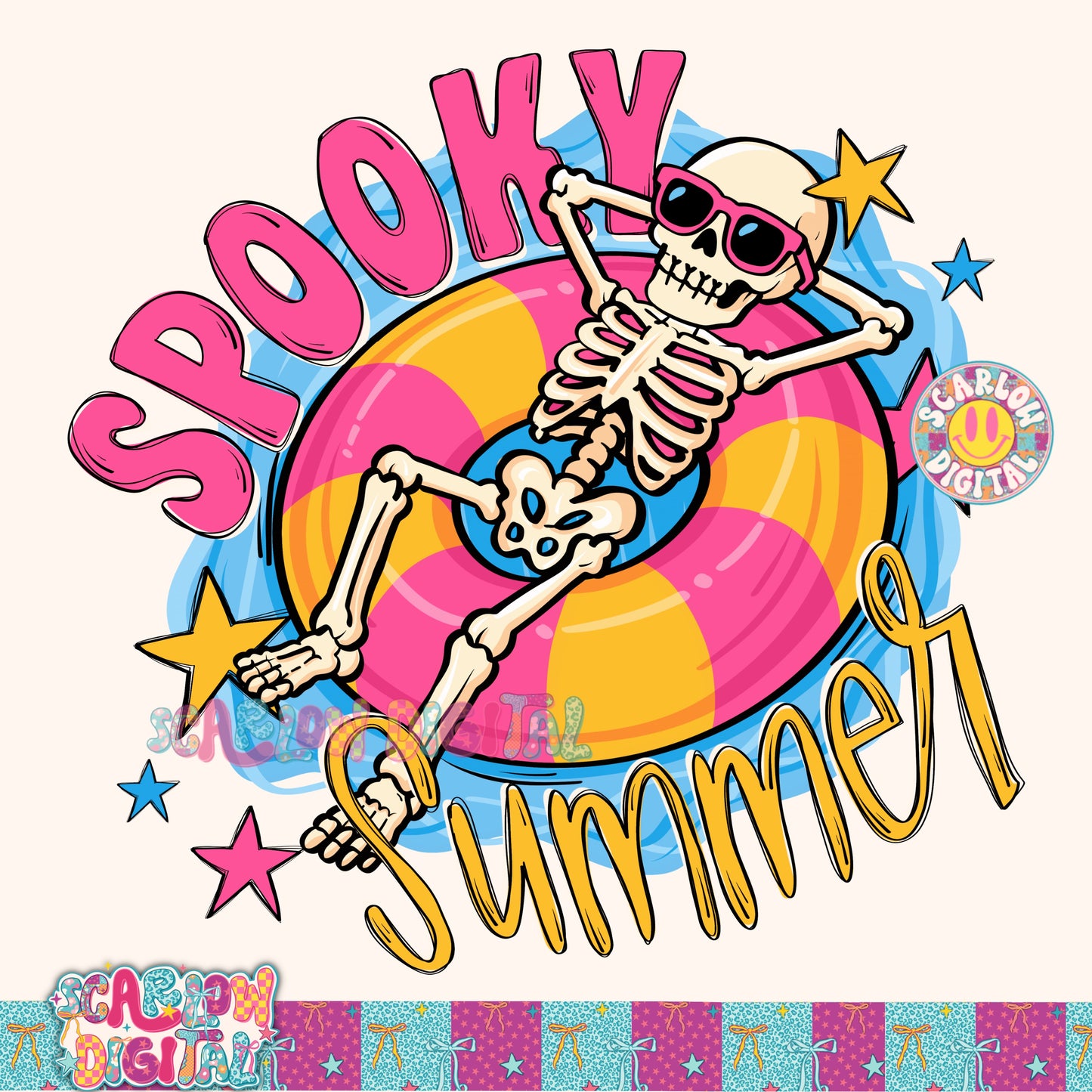Spooky Summer PNG Digital Design
