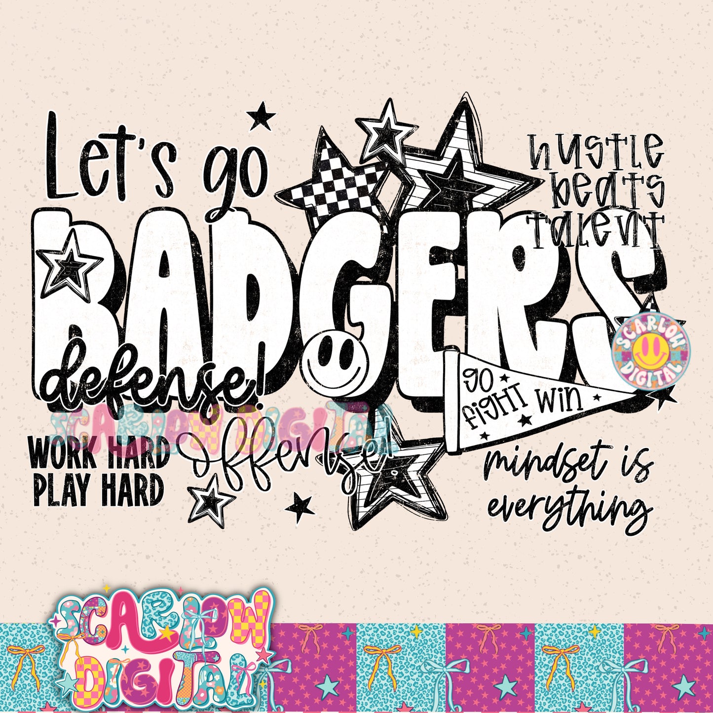 Badgers PNG Digital Design