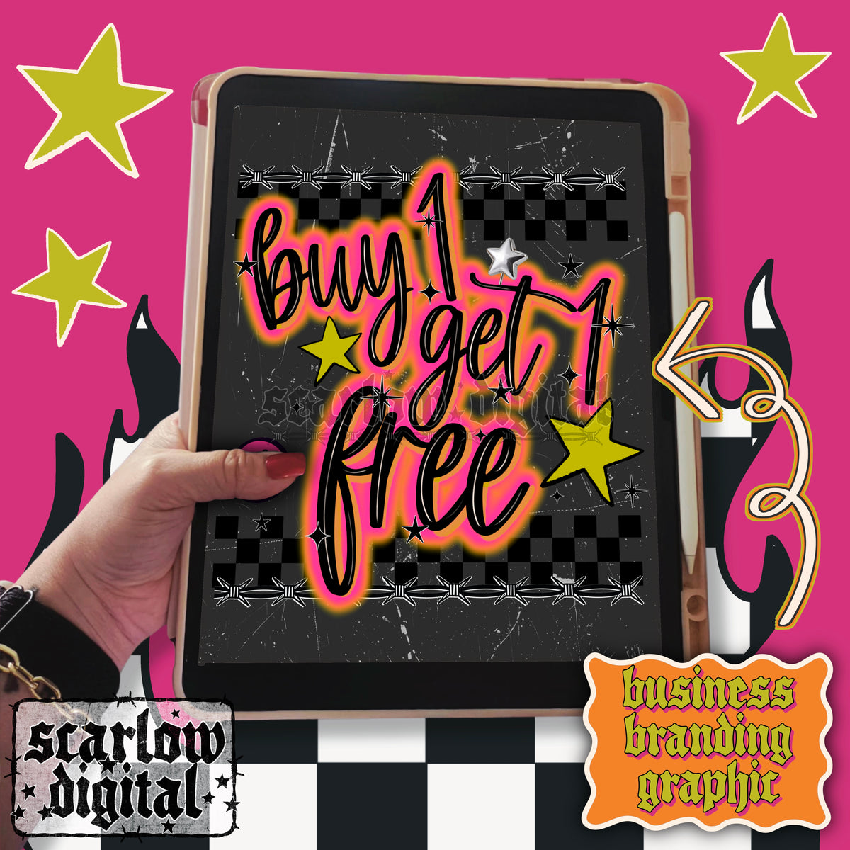 Buy 1 Get 1 Free Social Media Graphic Business Branding