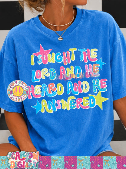 I Sought the Lord and He Heard and He Answered PNG Digital Design