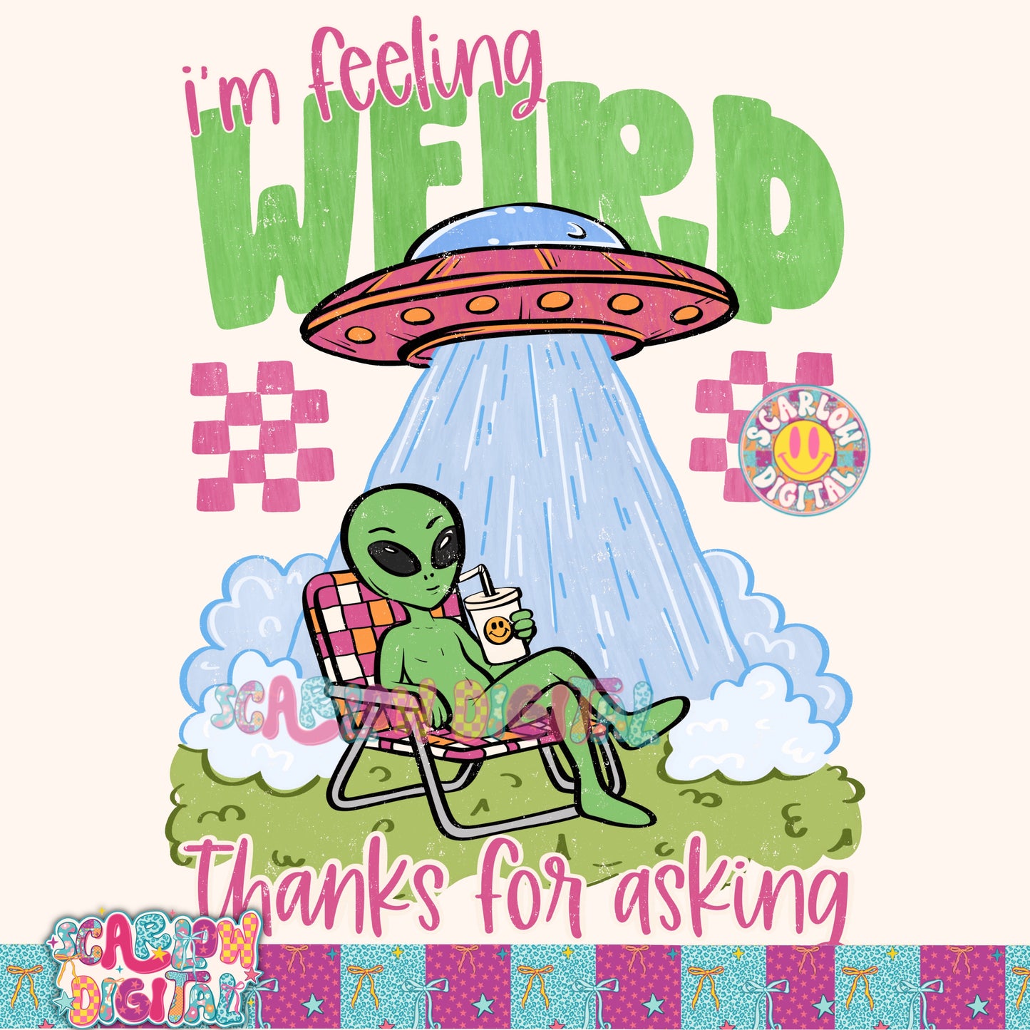 I'm Feeling Weird Thanks For Asking PNG Digital Design