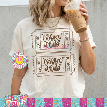 The Coffee Club Tickets PNG Digital Design