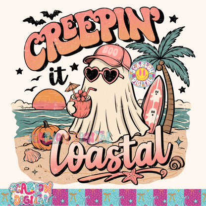 Creepin' it Coastal PNG Digital Design Summerween