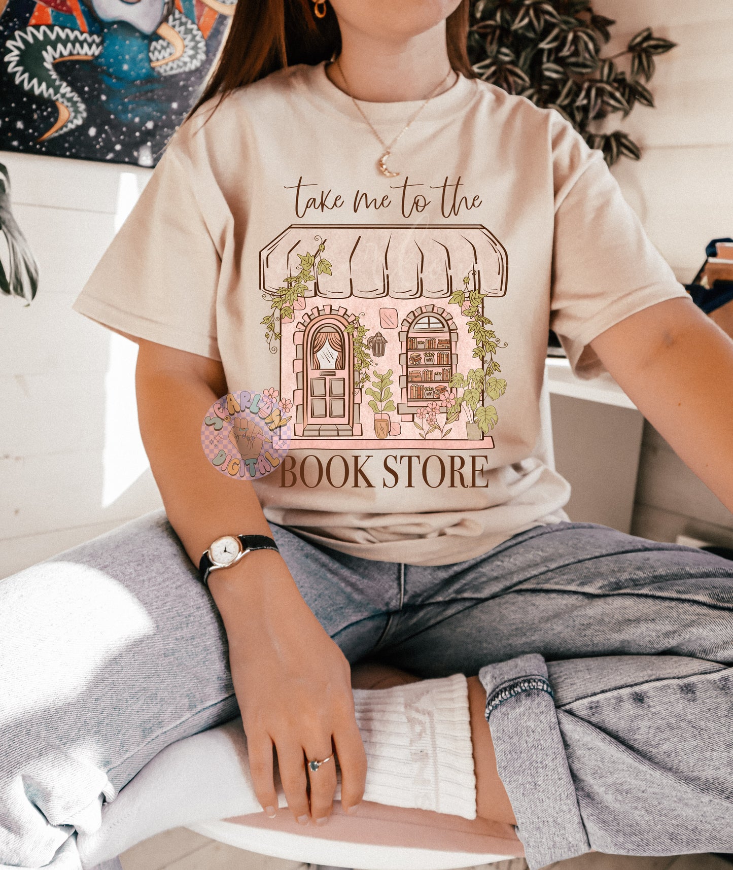 Take Me to the Bookstore PNG-Reading Sublimation Digital Design Download-boho png, book lover png, smut png, books png, png design for women