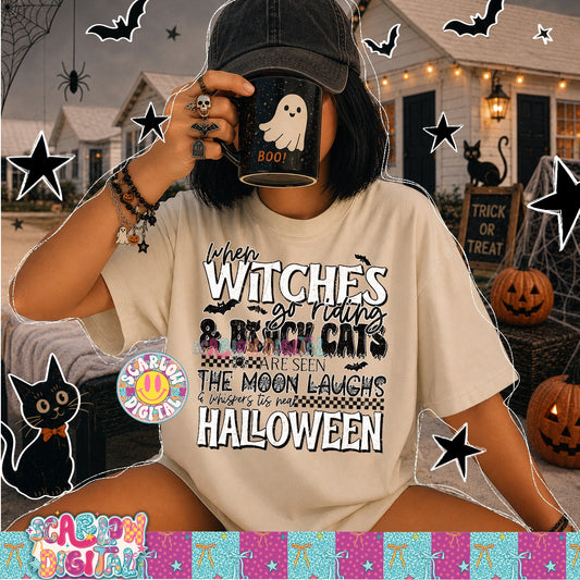 NEW NEW NEW! When Witches Go Riding PNG Digital Design