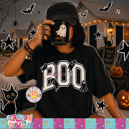 Boo Ghosts PNG Digital Design