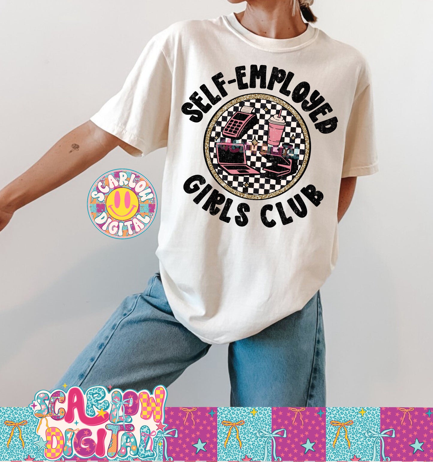 Self Employed Girls Club PNG Digital Design