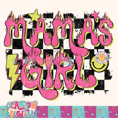 Mama's Girl in Pink PNG Digital Design
