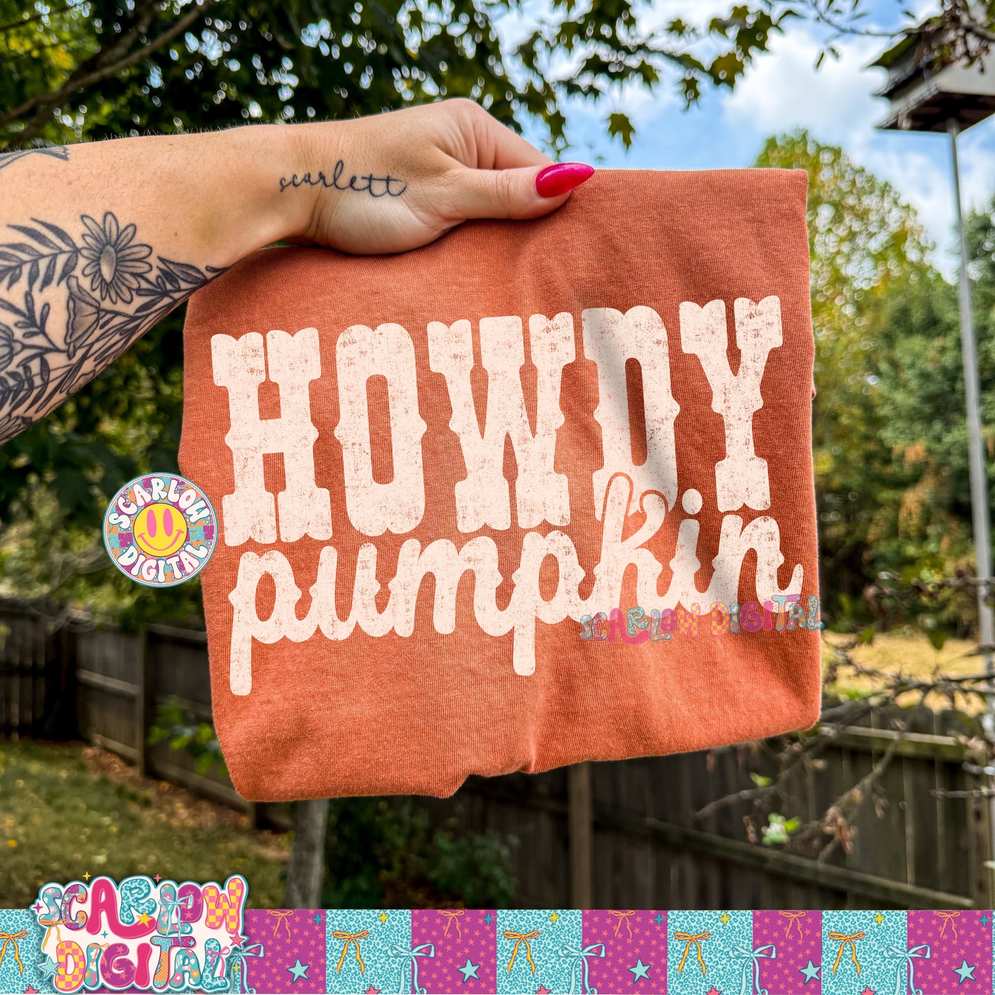 Howdy Pumpkin PNG Digital Design