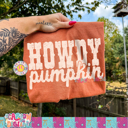 Howdy Pumpkin PNG Digital Design