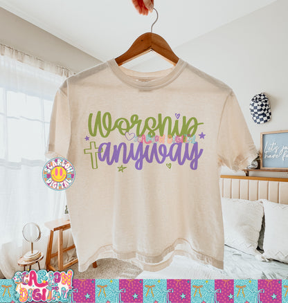 Worship Anyway PNG Digital Design