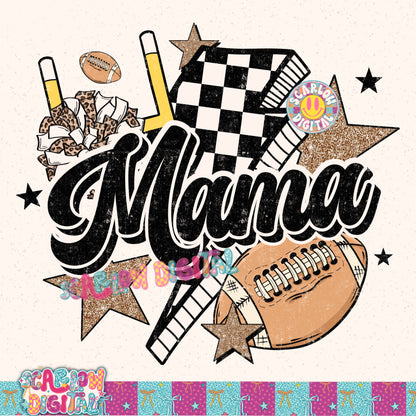Football Mama PNG Digital Design