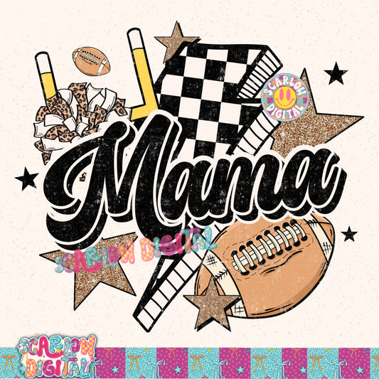 Football Mama PNG Digital Design