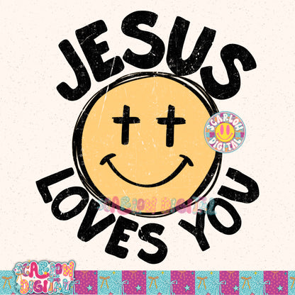 Jesus Loves You PNG Digital Design