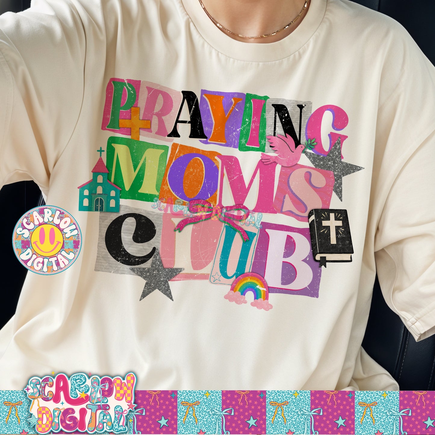 Praying Moms Club PNG Digital Design