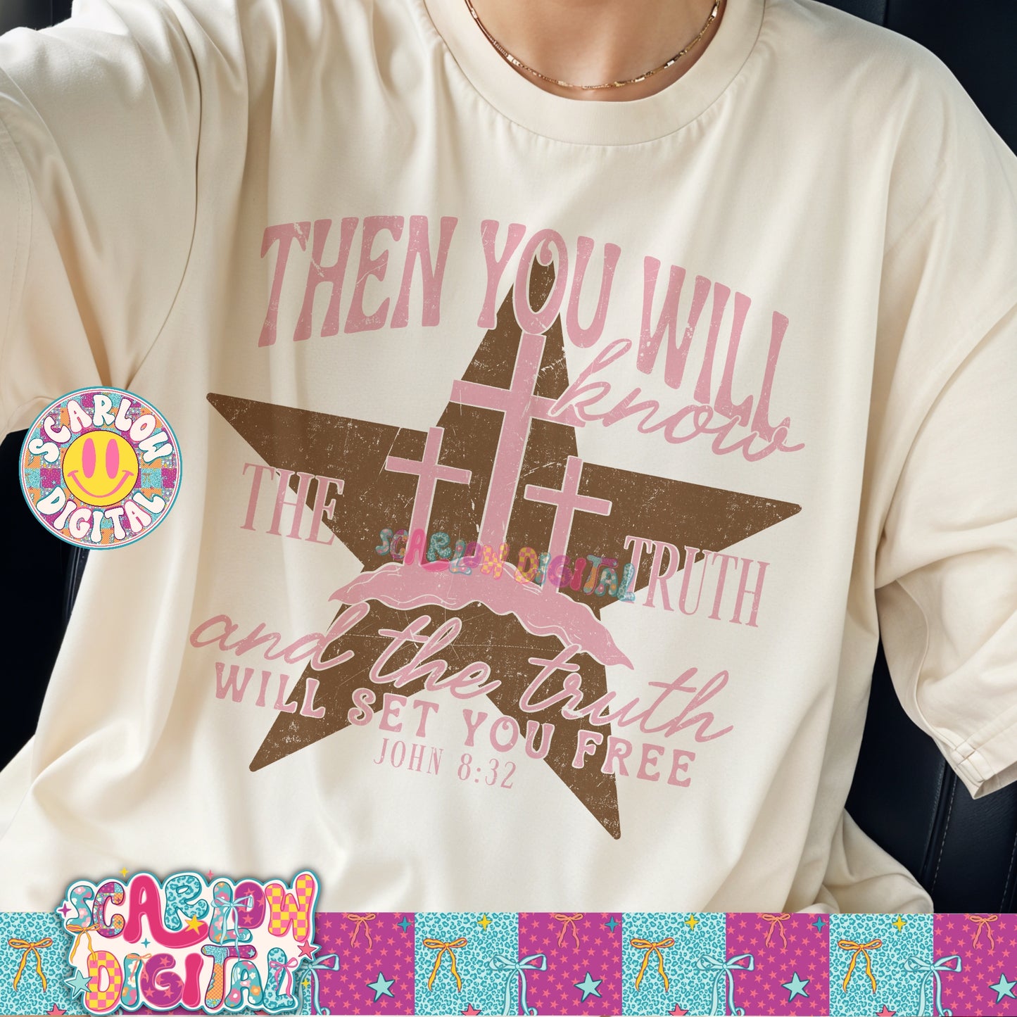 Then You Will Know the Truth and the Truth Will Set You Free PNG Digital Design