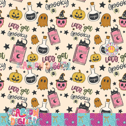 Let's Get Spooky Seamless Pattern Digital Design