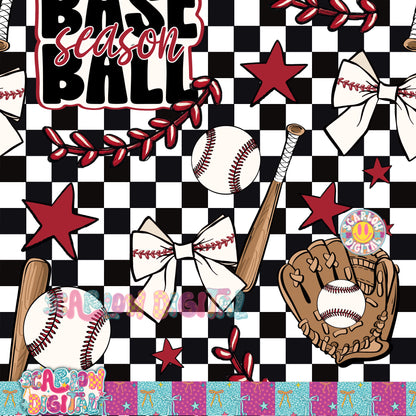 Baseball Season Seamless Pattern Digital Design