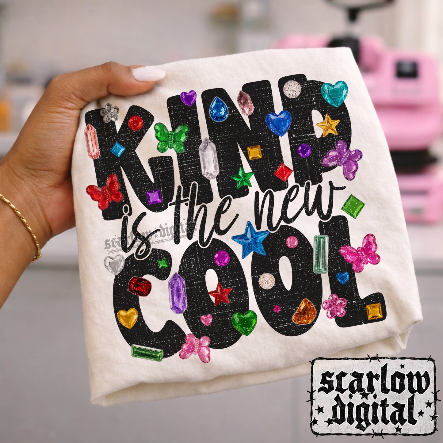 Kind is the New Cool PNG Digital Design