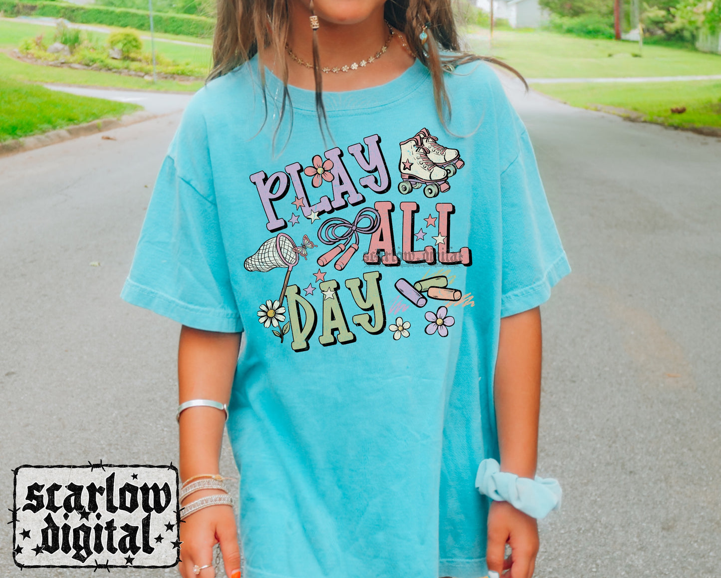 Play All Day PNG Digital Design