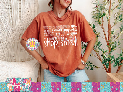 When You Shop Small PNG Digital Design