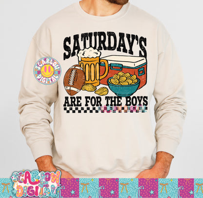 Saturday's Are For the Boys PNG Digital Design