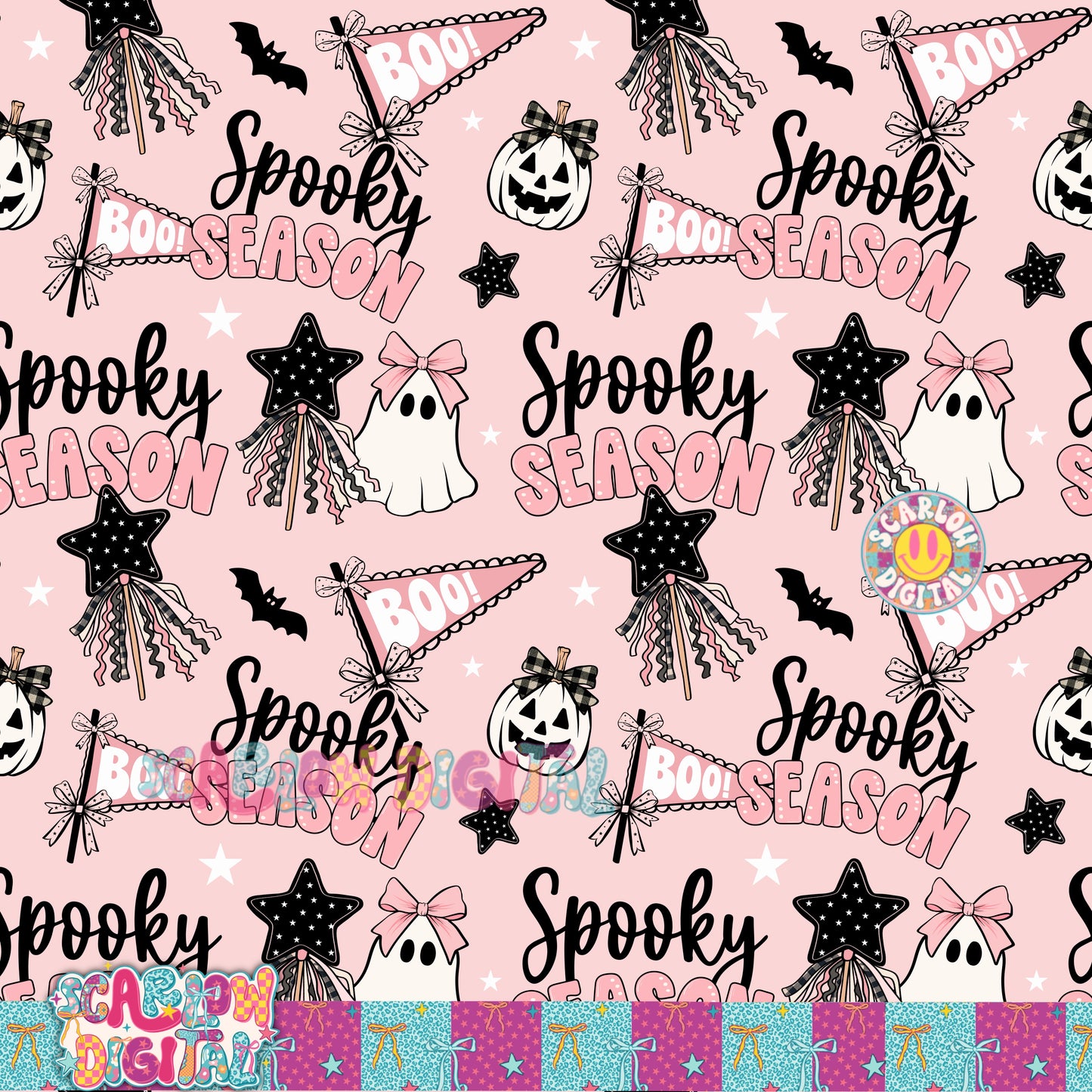 Spooky Season Seamless Pattern Digital Design
