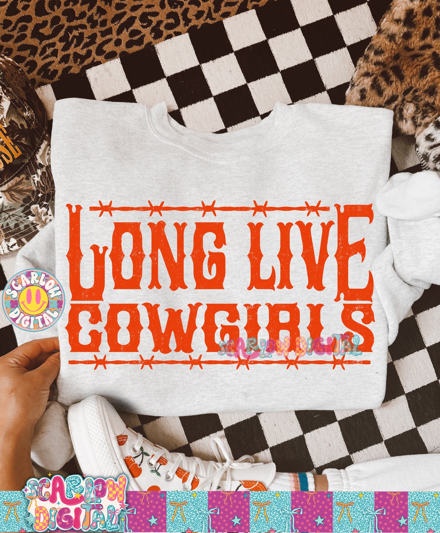 Long Live Cowgirls PNG Digital Design