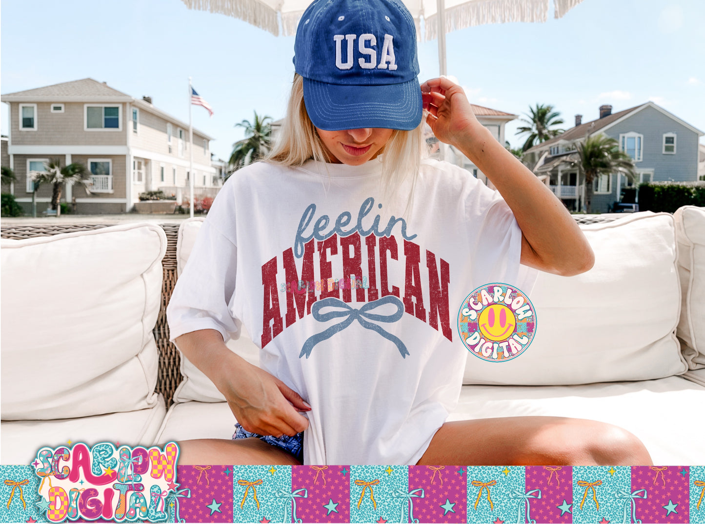 Feelin American PNG Digital Design