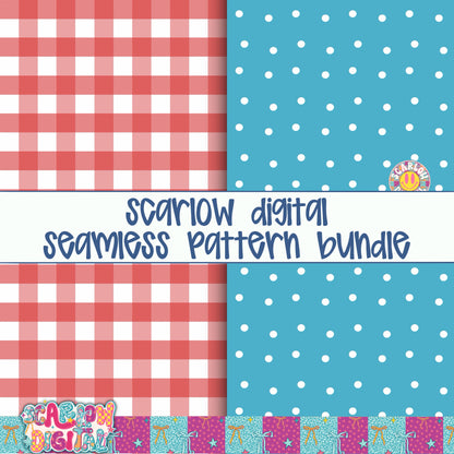 Patriotic Seamless Pattern Duo Digital Design